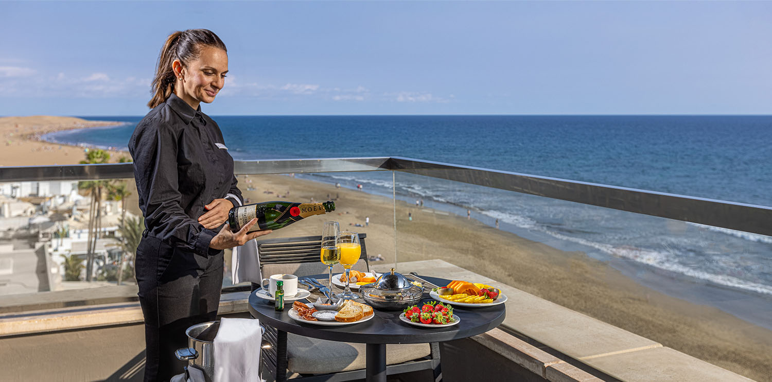  Room service at Hotel Faro, a Lopesan Collection Hotel in Maspalomas, Gran Canaria 